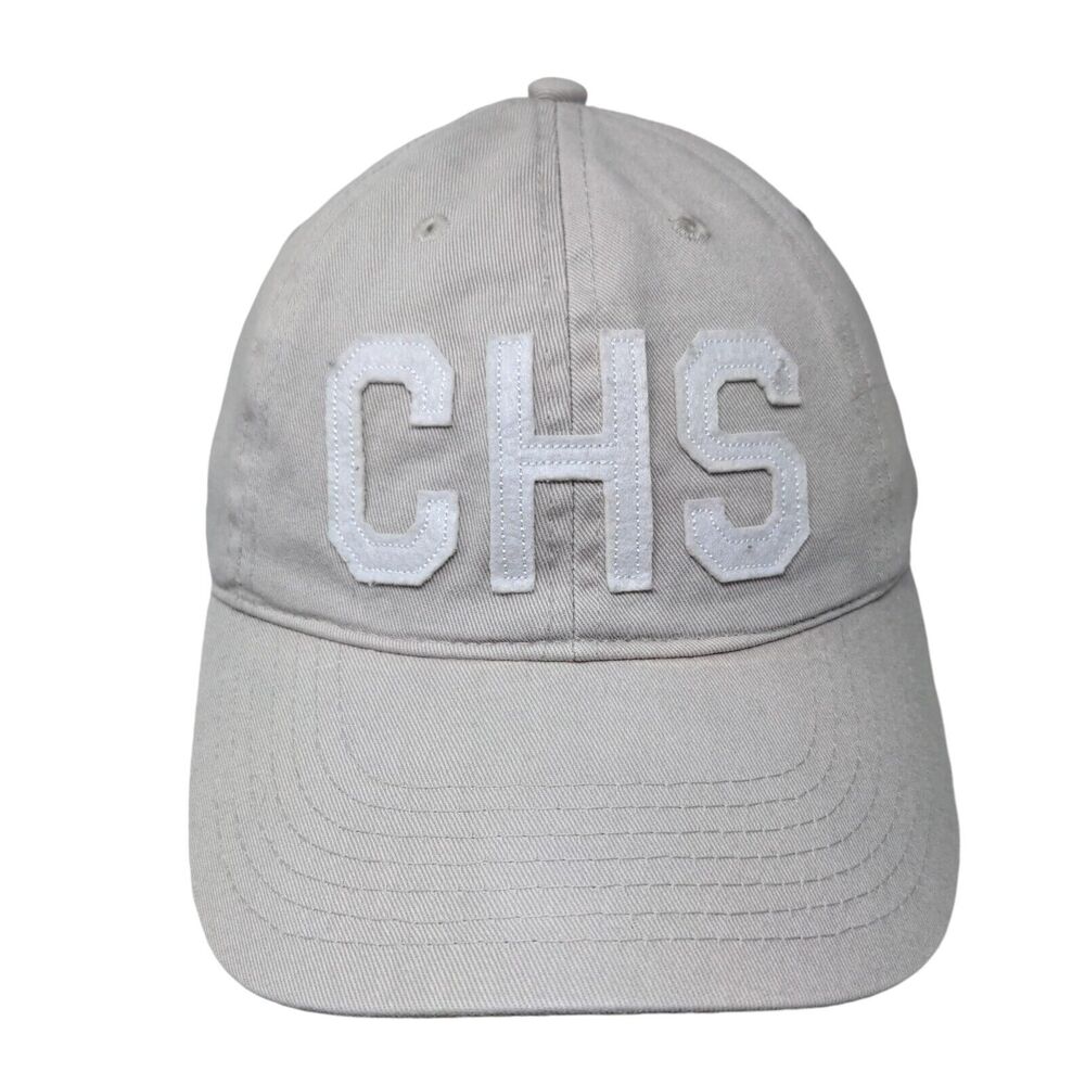 CHS Slideback Hat Gray OSFM Adjustable Embroidered 6 Panel Aviate Cotton